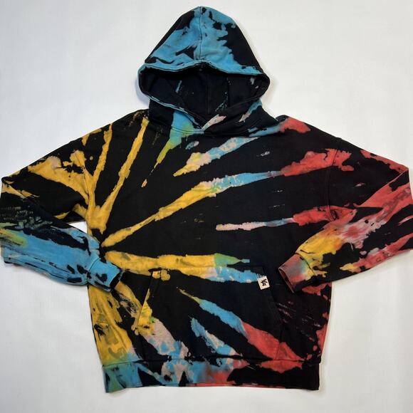 YoungLA Hoodie Mens Small Tie Dye Pullover Multicolor Streetwear Sweatshirt - Picture 1 of 8